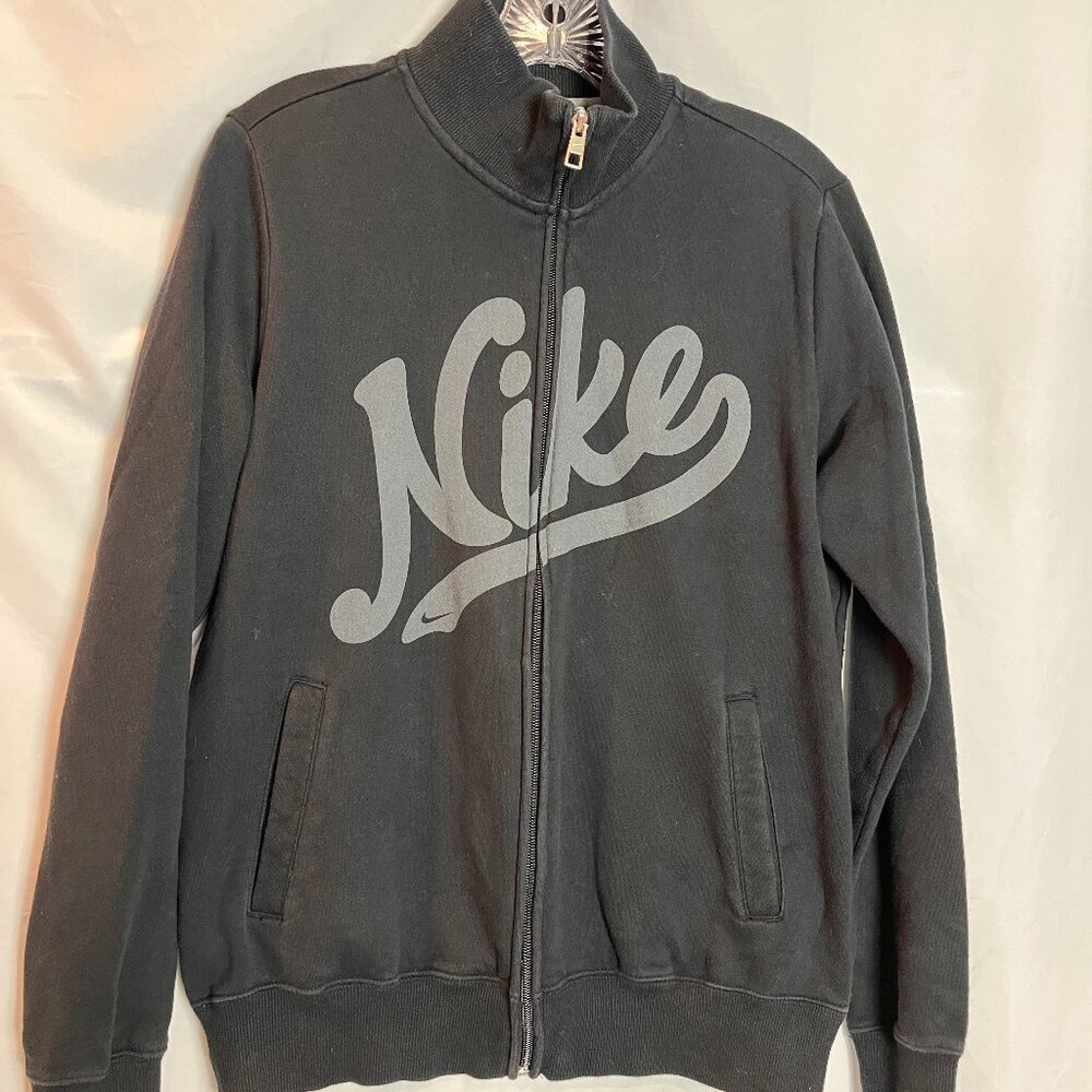 Men's Black Full Zip Long Sleeve Nike Sweatshirt Size L